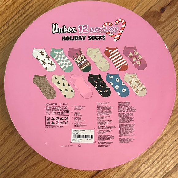 Forever 21 Multicolor Advent Calendar Socks - Picture 2 of 3